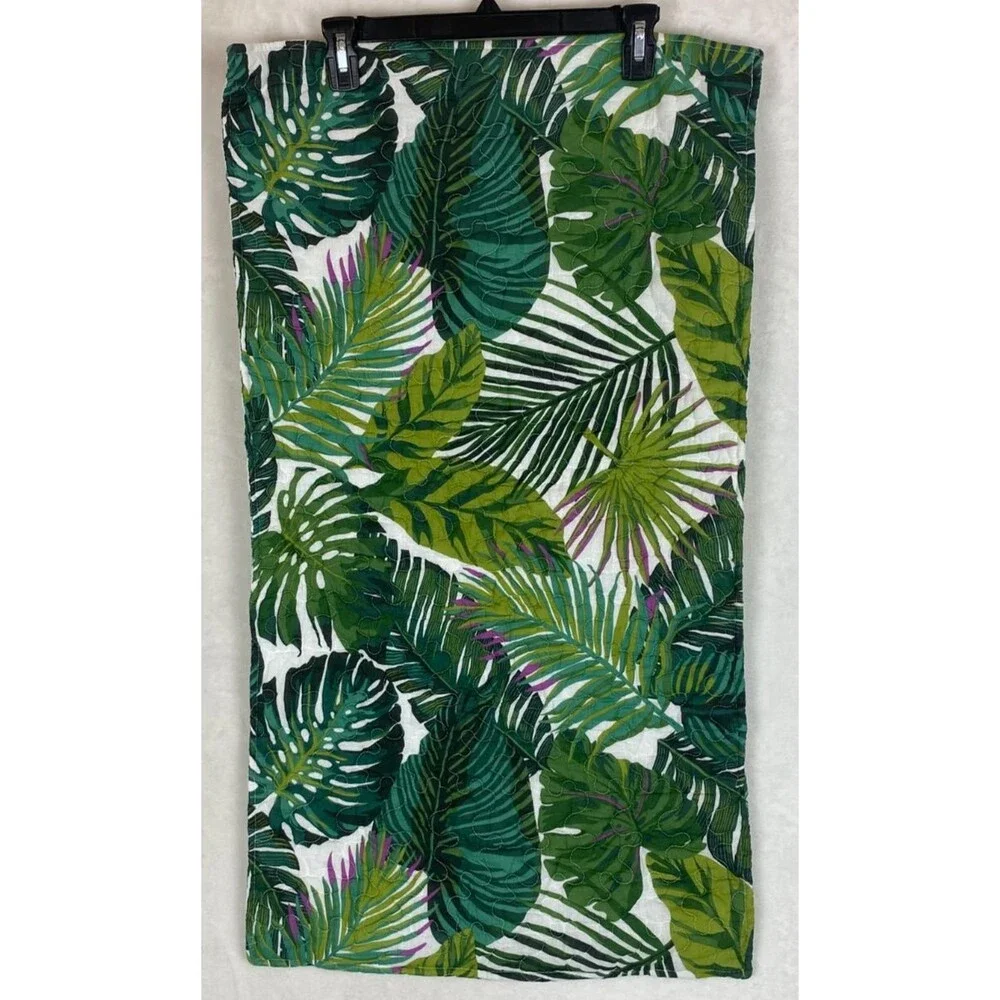 Modern Southern Home Set of 2 King Tropical Quilted Cotton Pillow Shams 19